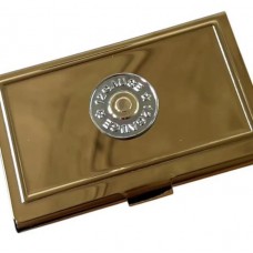 12 Gauge Shotgun Personalised Gold Plated Card Case